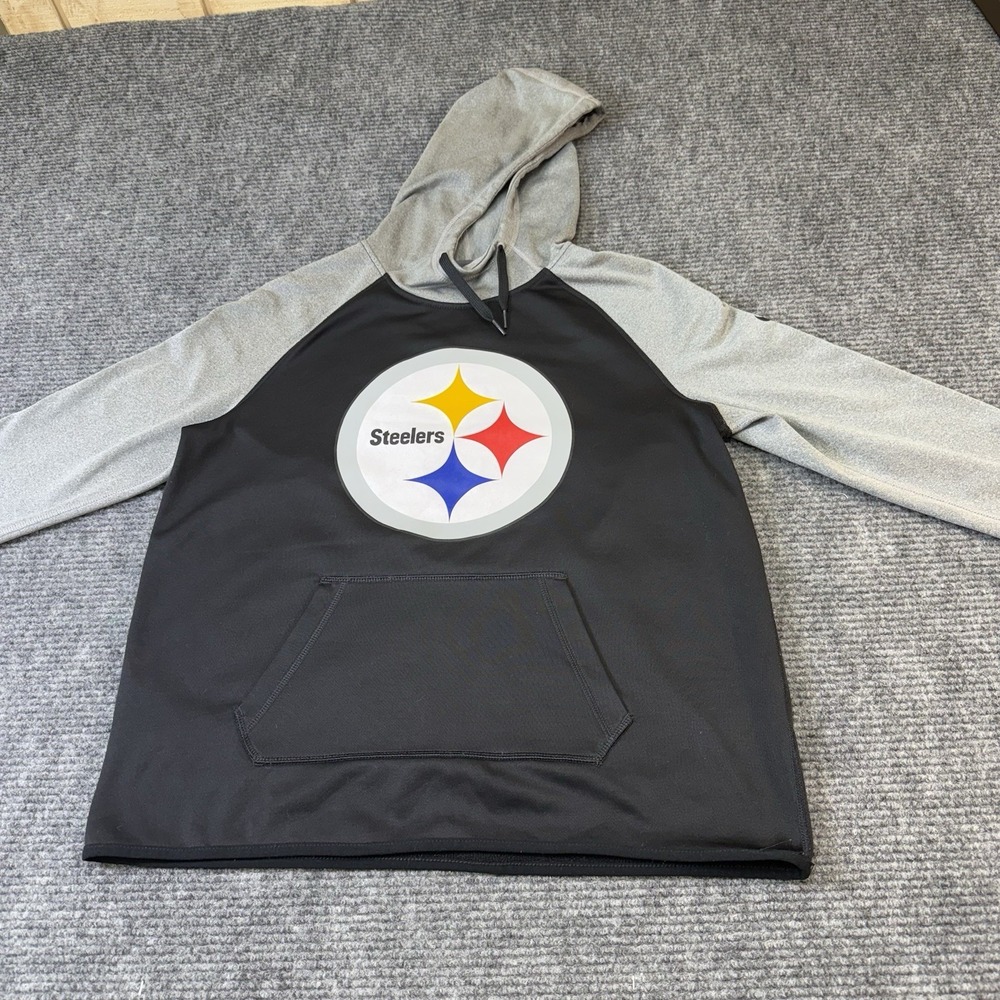 Pittsburgh Steelers Hoodie NFL Team Apparel Nike Men's Large Black‎ Pullover